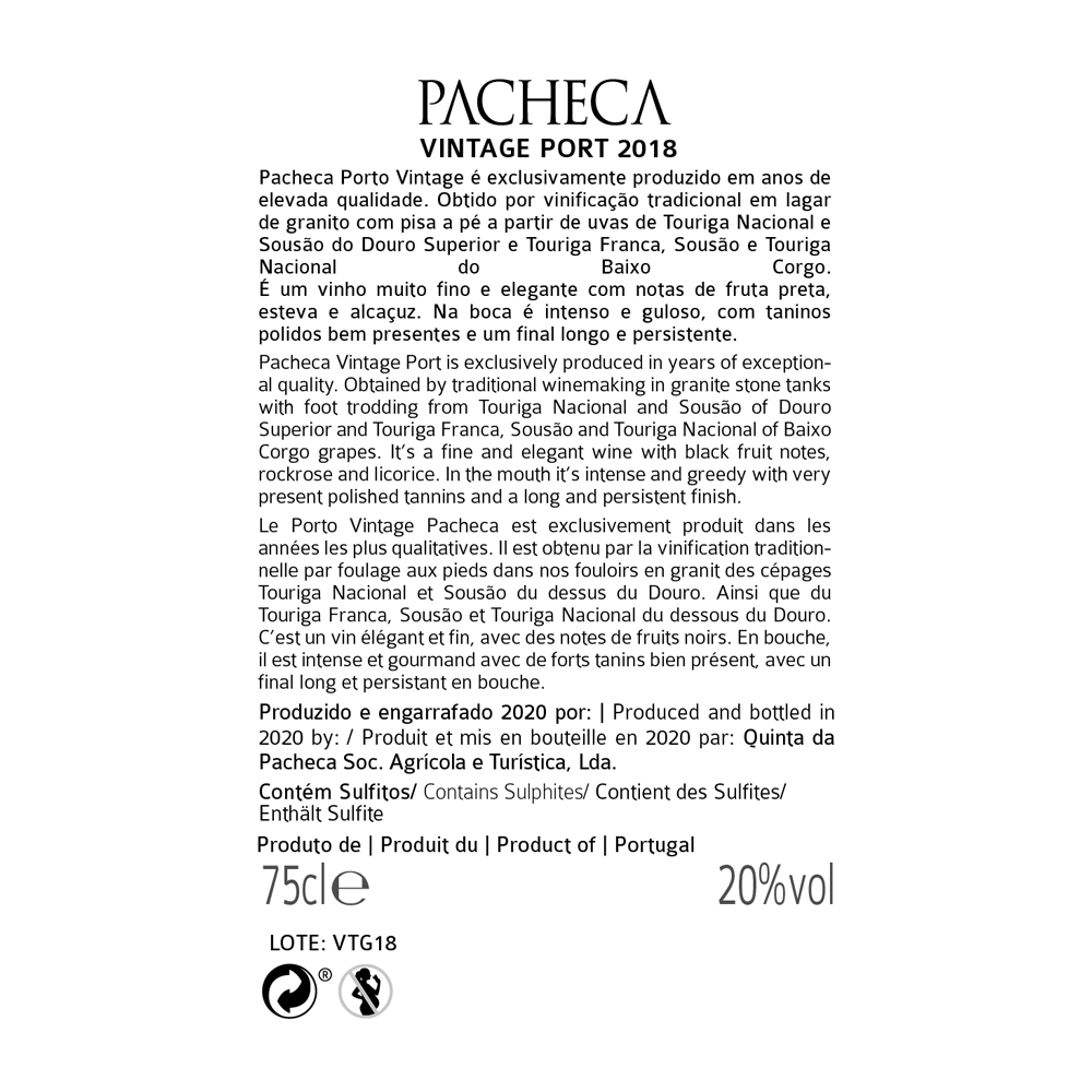 Pacheca Port Vintage 2018