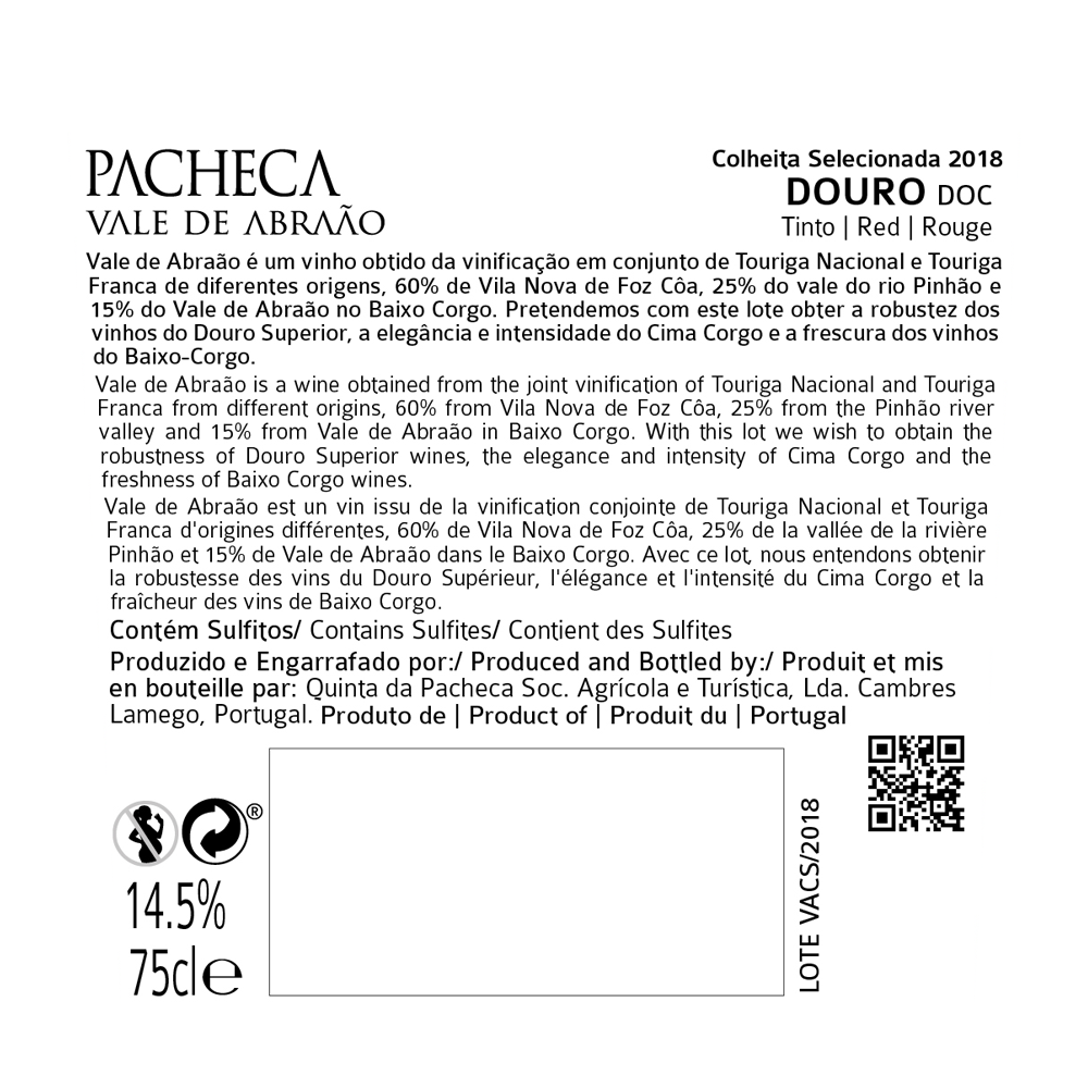 Pack 12x Bottles Pacheca Vale de Abraão Selected Harvest Red 2019